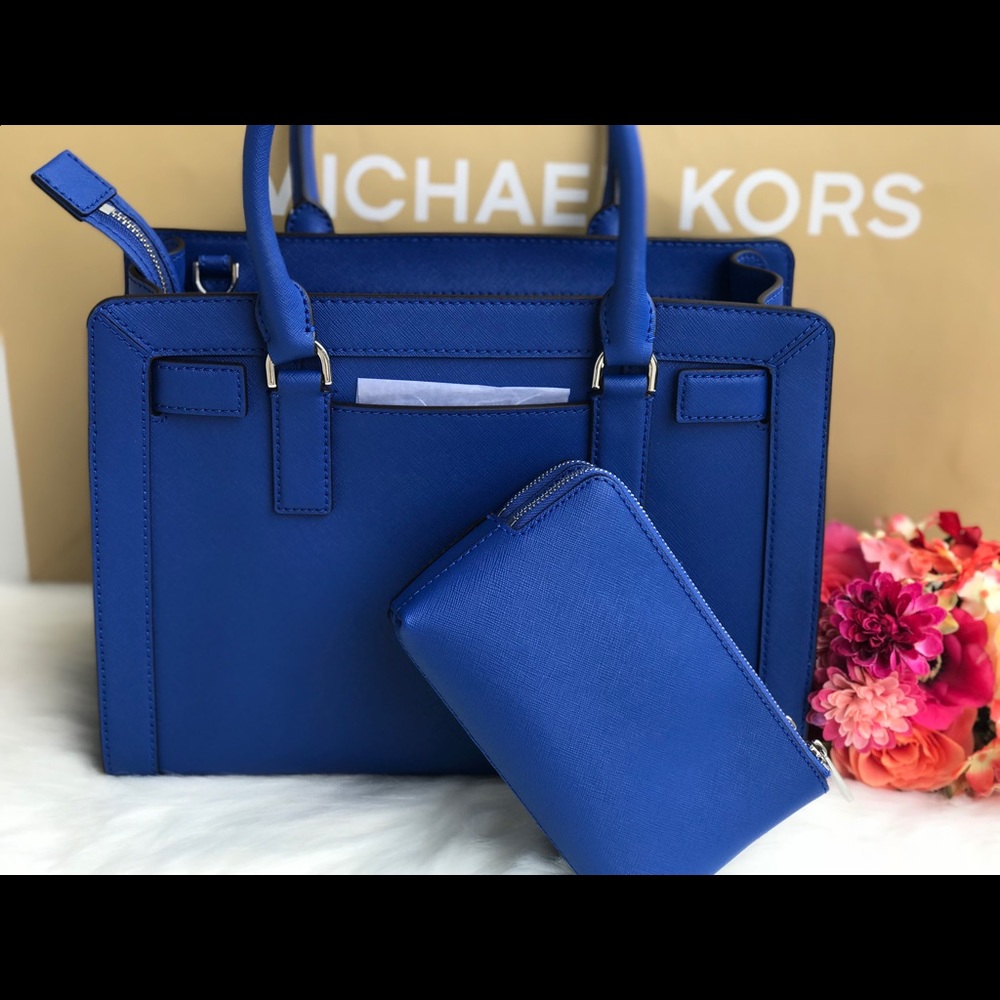 🌷MICHAEL KORS MD Electric Blue  Satchel Set - Picture 4 of 8